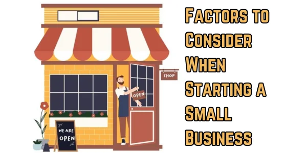 Factors to Consider When Starting a Small Business