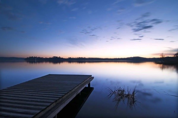 dock over a lake